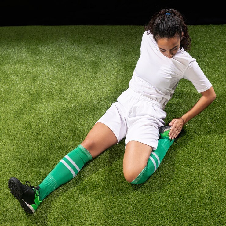 Woman With Sport Injury pain - Pain relief - Acupuncture